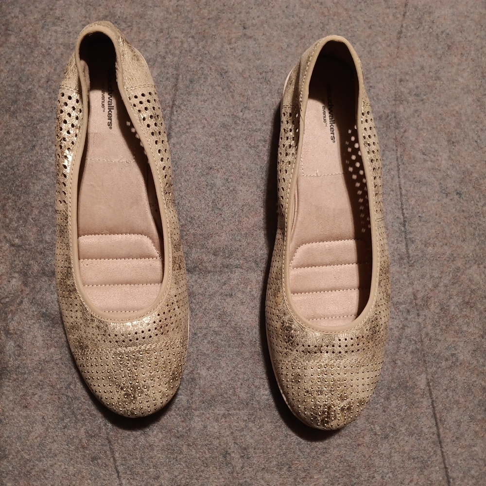 Comfortable Gold Ballet Flats